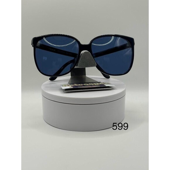 NEW Vintage Oversize Sunglasses | Non RX | Square Style | Blue | Jordache 1980s - Picture 3 of 9